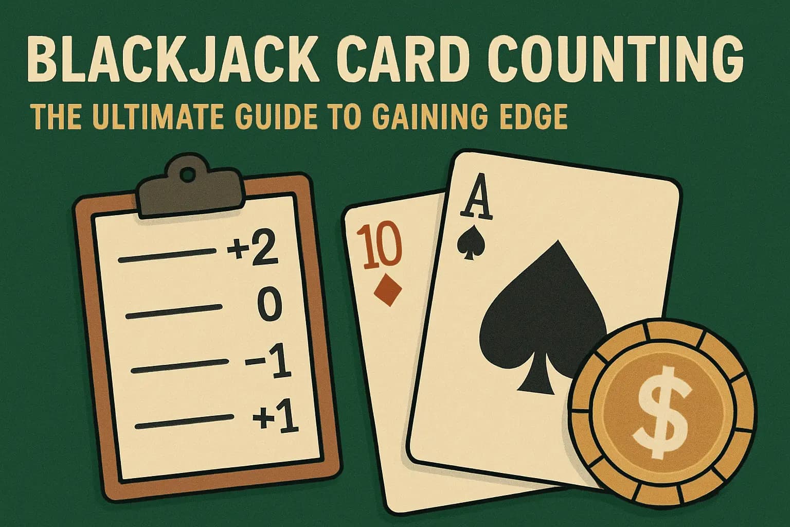 Blackjack player skillfully tracking cards for advantage play